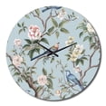 thumbnail image 2 of Designart "Bird in Minimalist Floral Setting I" Floral Oversized Wall Clock, 2 of 6