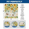 thumbnail image 6 of Sunflower Leaf Chair Covers Set of 1 Summer Country Flower Eucalyptus Leaves Butterfly Chair Back Covers Stretch Removable Slipcovers Protector for Dining Room Kitchen Party Decor, 6 of 9