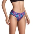 thumbnail image 2 of CHENge Hot Pink Women Bikini Bottoms Mid Waist Bathing Suit Swimsuit Ruched Swim Bottom, 2 of 4