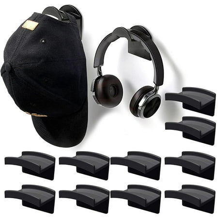 

Lishuaiier Adhesive Hat Hooks for Wall (10-Pack) - Minimalist Hat Rack Design No Drilling Strong Hold Hat Hangers