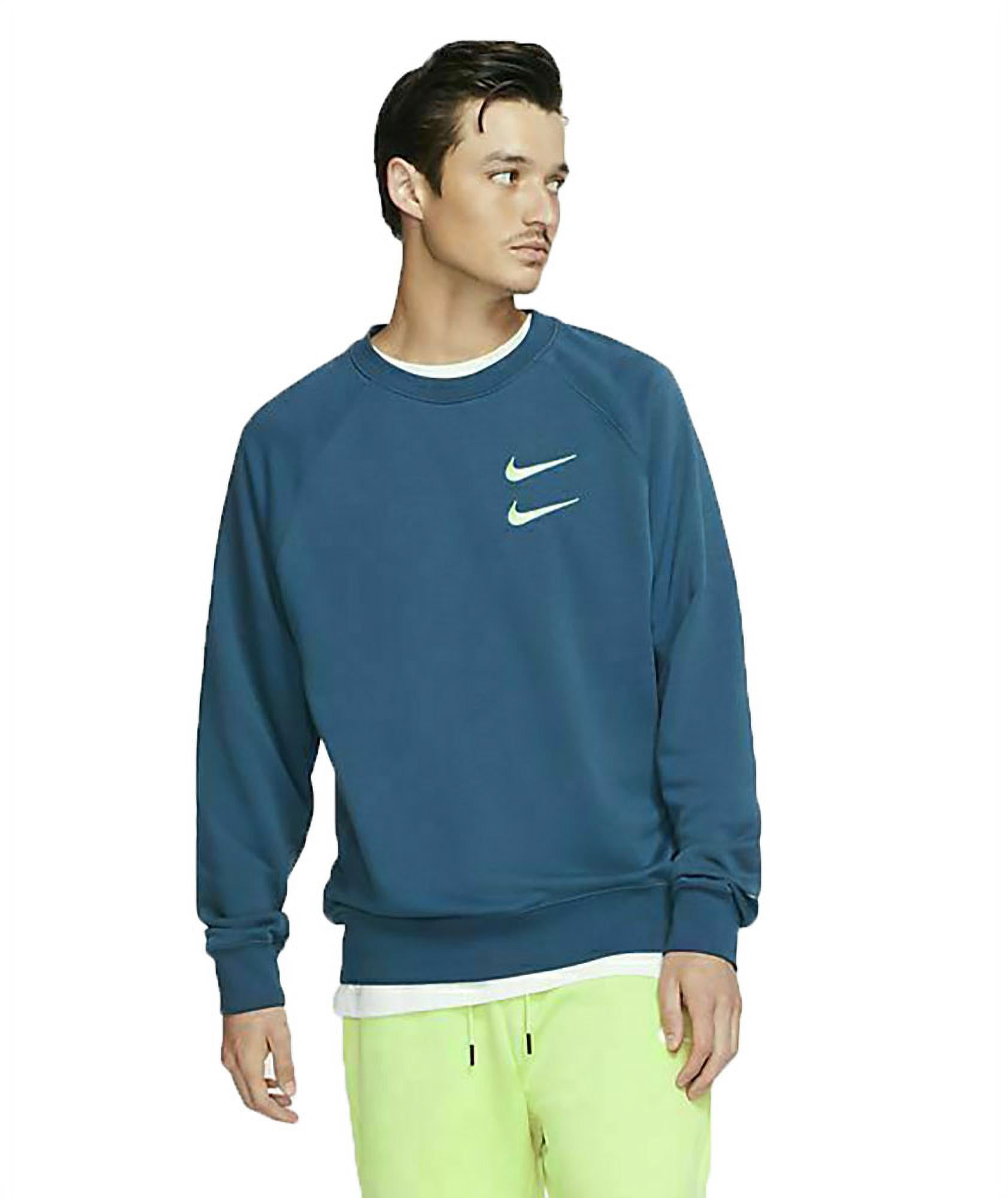 Nike Men's Double Swoosh French Terry Crew Sweatshirt - Walmart.com