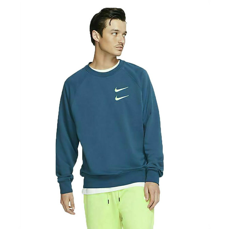 communicatie laag Raadplegen Nike Men's Double Swoosh Sportswear French Terry Crew Sweatshirt -  Walmart.com