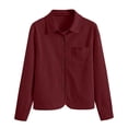 thumbnail image 6 of ClodeEU Women's Corduroy Button Down Long Sleeve Shirt,Casual Loose Fit Fall Blouse ,Women's Plus S, 6 of 8