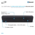 thumbnail image 2 of iLive 15-In. 9-Watt Portable Rechargeable Bluetooth Speaker/Sound Bar with Speakerphone and Party Plus, ISB150BPT, 2 of 5