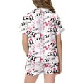 thumbnail image 5 of RMGVDSD Girls Button Down Pajama Sets 2025 Kids Pajamas Set Valentine's Day Leisure Button Down Short Sleeve Top And Shorts Sleepwear Set Stylish Nightgown Outfit, 5 of 6