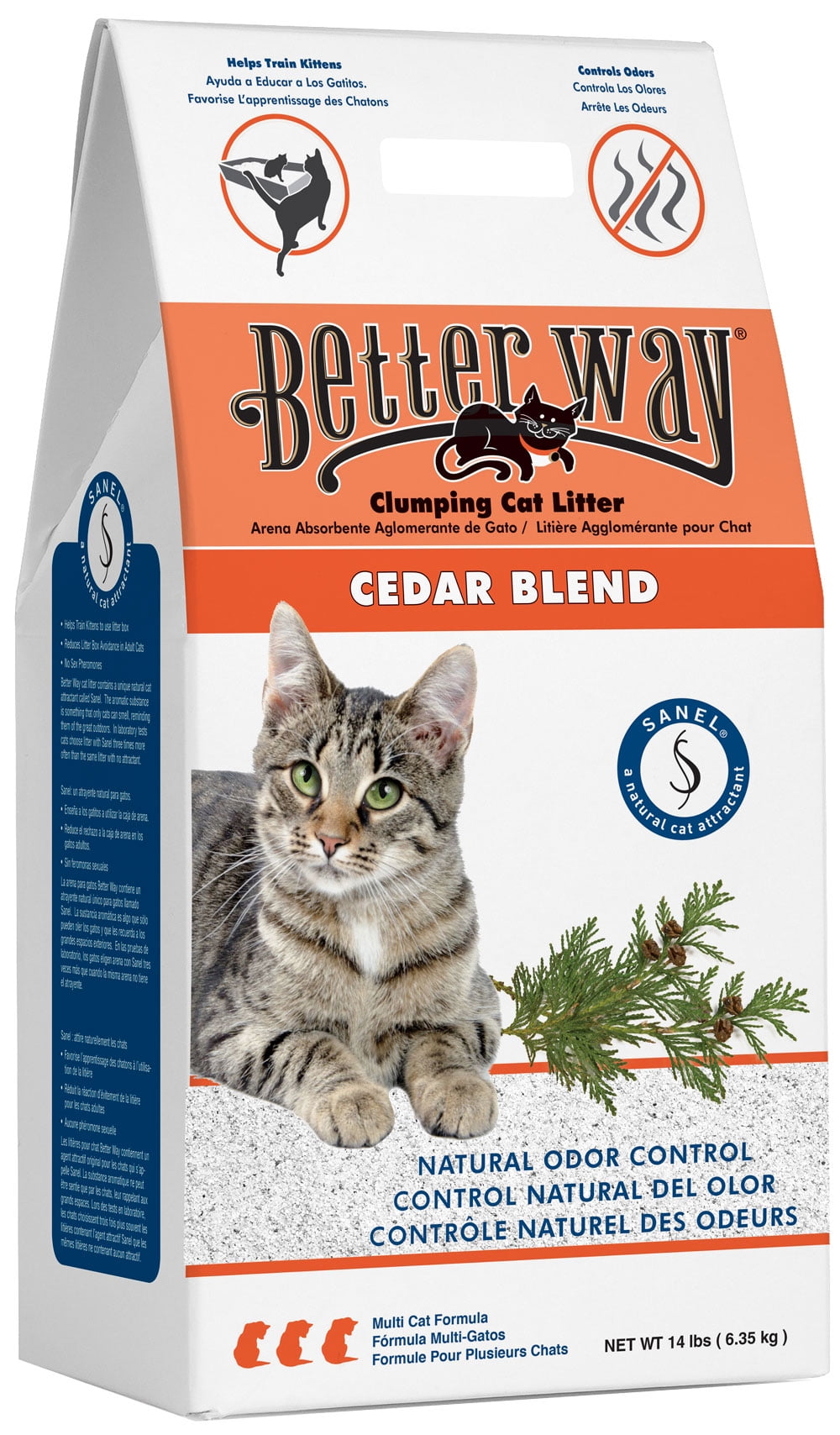 Better Way Cedar Formula Cat Litter 14 Pound Bag Walmart Com