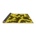 thumbnail image 2 of Ahgly Company Indoor Round Abstract Yellow Modern Area Rugs, 8' Round, 2 of 4