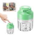 thumbnail image 2 of Electric Mini Food Chopper,2026 New Mini Portable Veggie Chopper USB Charging Wireless Food Processor Upgrade Electric Minis Garlic Chopper Set Wireless Veggie Grinder (Green,250ML), 2 of 8