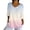 Blue, variant on Tittly Short Sleeve Shirts for Women, Double Printing Women Mom Summer Casual Baseball Short Sleeve Tees Tops Graphic Tees, Ladies Summer Tops, Womens Tops Tshirts Shirts Green L