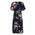 thumbnail image 6 of Jophufed Plus Size Women's Summer Dresses 2022 Boho Sleeveles Sundresses Floral Print Ruffle Hem Maxi Dress Casual Beach Party, 6 of 8
