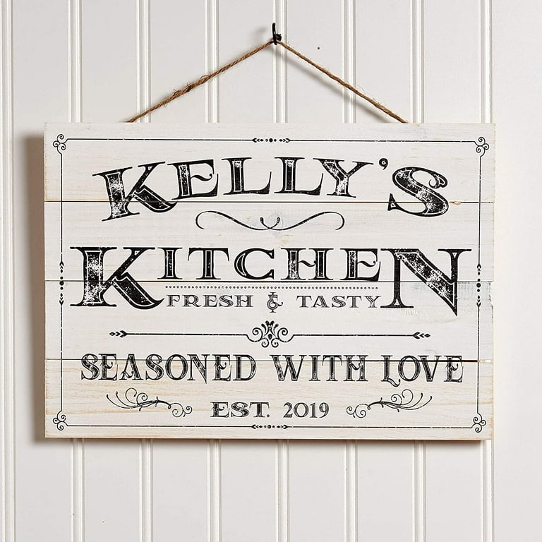 Made With Love Personalized Kitchen Wall Sign