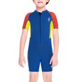 thumbnail image 1 of Niños trajes de baño Sunprotection traje de buceo ultrafino Neopreno Nylon traje de baño de una sola pieza para el buceo juvenil Snorkeling Surfing Natación Naranja S AweSitey OD003672-06, 1 of 7