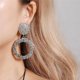 thumbnail image 4 of Pendientes Redondos Zulema Frost Ball Loop Hipoalergénicos Plata, 4 of 8