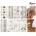 thumbnail image 1 of 8 Sheets Tattoo Stickers Waterproof Body Art Sticker Temporary Body Tattoo, 1 of 5