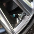 thumbnail image 2 of Plaid Turquoise Teal Gray Grey Pattern Tire Rim Wheel Aluminum Valve Stem Caps, 2 of 3