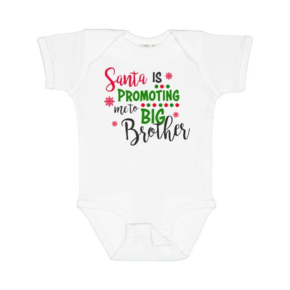 Inktastic Santa is Promoting Me to Big Brother Boys Baby Bodysuit
