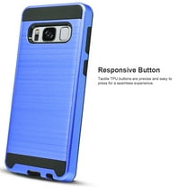 Galaxy S8 Plus Case, 2-Piece Style Hybrid Shockproof Hard Case Cover Hybird Shockproof (Blue)