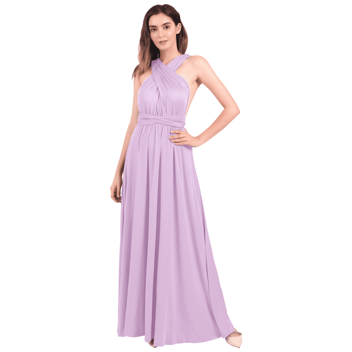 infinity dress light purple Lilac Grey Bridesmaid Dress Convertible Wrap dress, Lilac Grey infinity Dress Multi-way Wrap Dress Maternity Dress Party Dress