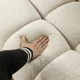 thumbnail image 4 of PORKISS Marshmallow Sofa Couch, 87.4" Length 35.83" Depth Boucle Sofas Loveseat, Up to 3 Seaters, Beige, 4 of 10
