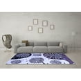 thumbnail image 3 of Ahgly Company Machine Washable Indoor Rectangle Oriental Blue Modern Area Rugs, 5' x 8', 3 of 4
