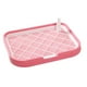 thumbnail image 3 of Bandeja para orinal para perros, caja de arena portátil reutilizable para perros, orinal para animales pequeños en interiores, otras mascotas, conejos Rosa, 3 of 9