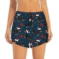 thumbnail image 4 of Lsque Christmas Dachshund Printed Women's Running Shorts with Liner Pockets,Elastic Quick Dry Workout Athletic Gym Yoga Shorts,Womens High Waist Shorts-Small, 4 of 9