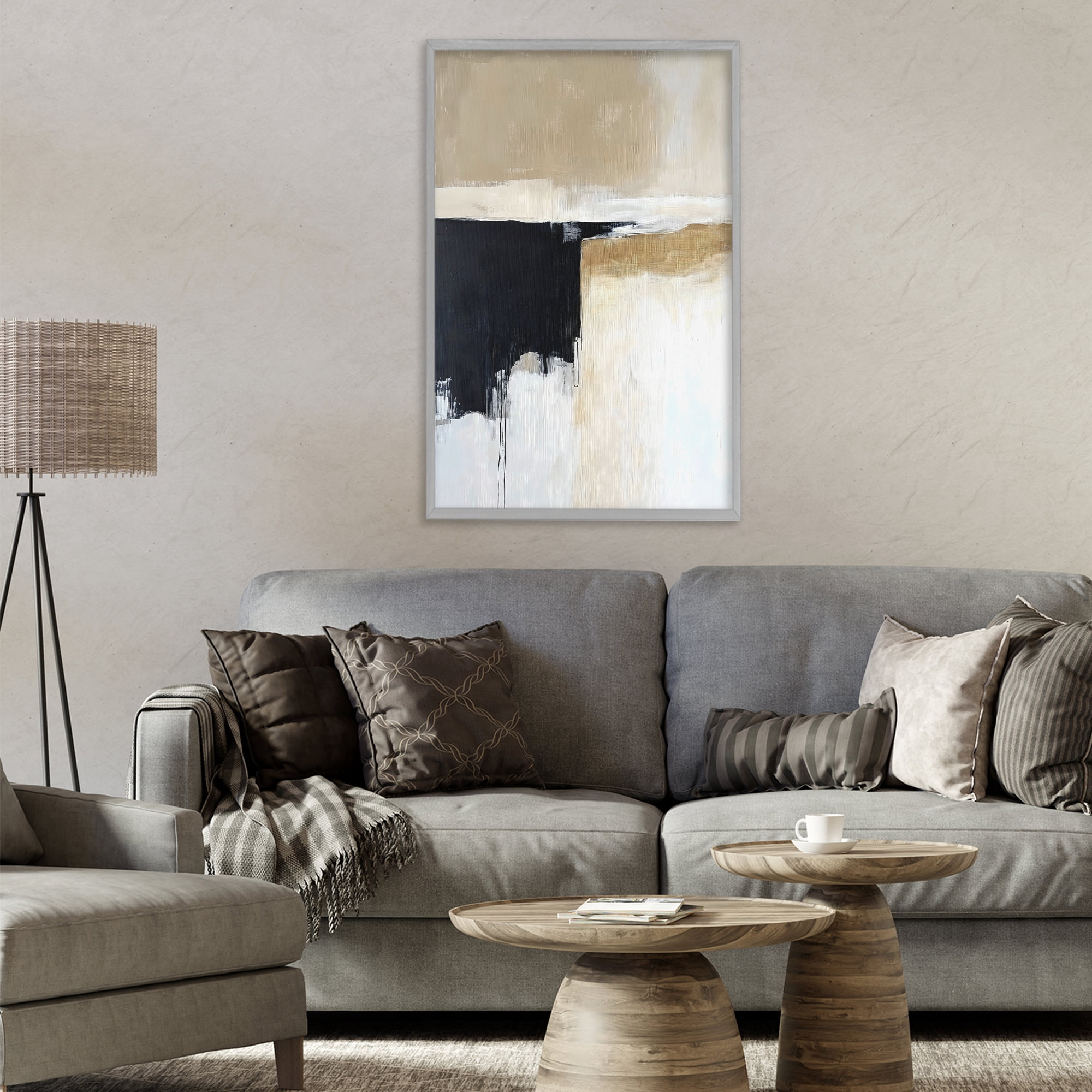 Stupell Industries Desert Shades Muted Neutrals Gray Framed Giclee Art, design by Gina Kelly