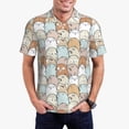 thumbnail image 2 of Balery Lovely Bear Printed Men’s Short Sleeve Polo Shirt, Midweight Men's Shirt,Golf Polo shirts -, 2 of 8