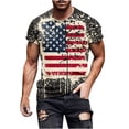 thumbnail image 3 of YLLMHH 3D Men's T-shirt Sports Fitness Summer Short-sleeved Streetwear National Flag Printing 4XL, 3 of 3