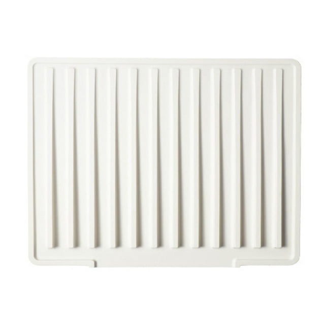 Tapa de secado Almohadilla caliente, bandeja de auto drenaje multipropósito, alfombra de desagüe de platos para ollas y sartenes calientes, encimeras Beige