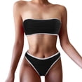 thumbnail image 2 of IDALL Bikini Sets Bathing Suit Womens High Cut Bikini Set Cutout High Waisted Swimsuits Backless 2 Piece Bathing Suits High Waisted Bikini Sets Micro Bikini Black M, 2 of 8