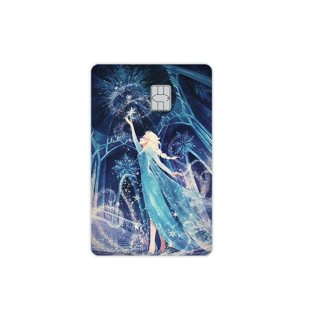 Cartoon Credit Debit Card Matte Skin Stickers Transportation Card Decoration Elsa Ariel Cinderella Belle Princess Girls Decal