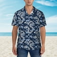 thumbnail image 4 of Balery Dragons Print Men's Hawaiian Shirts Short Sleeve Beach Shirt Relaxed Fit Vacation Button Down Shirts-X-Large, 4 of 9