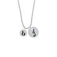thumbnail image 2 of Delight Jewelry Silvertone Disc 1/2'' Initial - b - Silvertone Script Initial Disc - J - Charm Necklace, 20"+3", 2 of 4