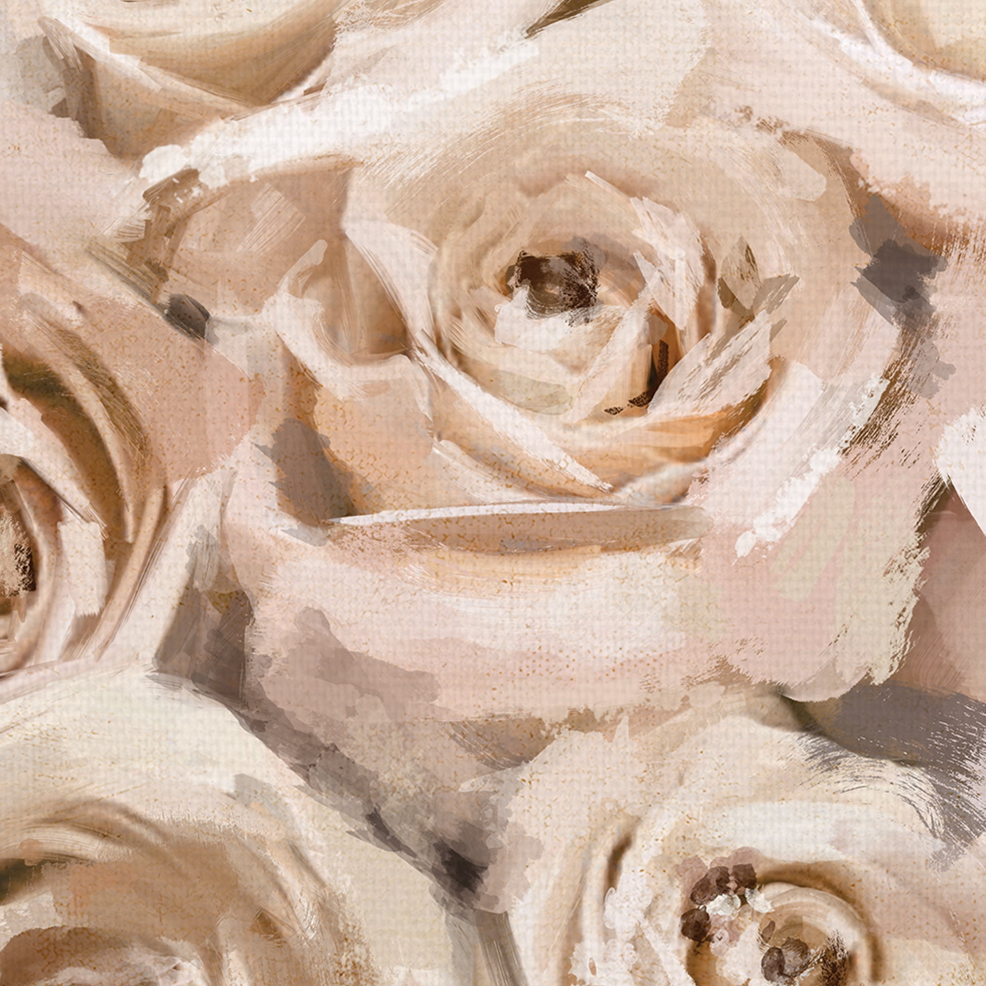 Masterpiece Art Gallery Paper Roses Coral by Studio Arts Canvas Art Print