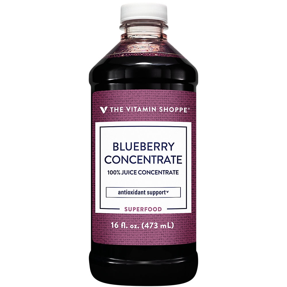 The Vitamin Shoppe Blueberry Concentrate, 100 Juice Concentrate, Natural Foods Superfood, High