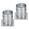 thumbnail image 1 of Uxcell 2Pcs 3" Galvanized Steel Duct Connector Flange Air Ducting Mounting Plate,4"x4" Base, 1 of 5
