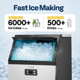 thumbnail image 3 of SPECSTAR Commercial Ice Maker 100lbs/24h,Ice Machine with 29lbs Storage 45 Cubes,Stainless Steel Construction,Auto Operation for Bar Home Supermarkets Includes Scoop and Con,Sliver, 3 of 10