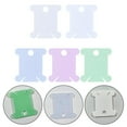 thumbnail image 4 of BUYISI 20 Pcs Plastic Thread Holder Bobbins Spool Thread Card Embroidery Floss Diy Stitch Organizer Holder Sewing Tools White, 4 of 5