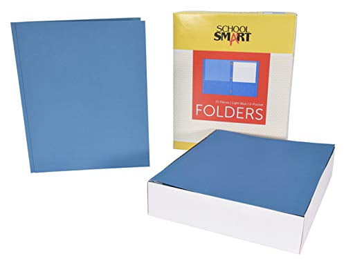 Light Blue Pack of 25 2-Pocket Folders 
