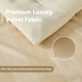 thumbnail image 2 of Regency Heights Queen Size Velvet Striped Comforter Set, 5-Piece Luxury Comforter Bed Set for All Seasons, Champagne Cozy Bedding Sets with Decor Pillows, 2 of 11