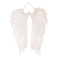 thumbnail image 2 of Macramé de Ángel tejida nórdica con bor , decoración de pared, colgante, tapiz para dormitorio, boda, gar, guardería, adorno perfecl Macramé Tela decorativa, 2 of 8