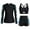 Black, variant on Hienoo Big Girls Rash Guard Swimsuit Long Sleeve Bathing Suits with Boyshorts Swimwear