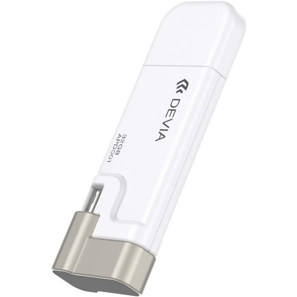 Devia iBox 32G MFI Certified USB Flash Thumb Drive for iPhone iPad iPod Mac, Lighting to USB 2.0 (White)
