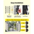 thumbnail image 5 of VEVOR Double Folding Security Gate, Lockable Scissor Gate with 360° Swivel Casters, Outdoor Barricade Steel Retractable Gates, for Entry Security, Garage, Warehouse & Pool, 125.98 x 63.19 in (W x H), 5 of 9
