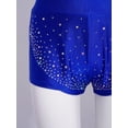 thumbnail image 6 of vastwit Girls Rhinestone Shorts Glitter Dance Ballet Tumbling Shorts Athletic Gymnastics Hot Pants Dancewear Royal Blue 8, 6 of 7