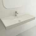 thumbnail image 6 of BOCCHI 1079-014-0126 Scala Arch 39.75 Wall-Mounted Fireclay Sink In Biscuit, 6 of 7