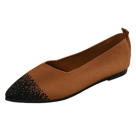

Jungdeepe Ladies Casual Colorblocking Mesh Breathable Shallow Mouth Pointed Toe Flat Shoes Single Shoes Soybean Shoes Casual Shoes Flip Flops Women Wedge Women s Casual Shoes Size 5 Woven Sandals