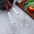 thumbnail image 3 of 40.5cm Colador de araña, colador de araña con mango de madera, coladores de cuchara para freidora para cocina, colador de pasta, cuchara ranurada, colador de alambre, cucharón para cocinar, 3 of 5