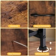 thumbnail image 7 of Compact Nightstand with 2 Removable Fabric Drawers, Adjustable Feet for Stability, Multi-Purpose Bedside End Table, Wood grain, 7 of 7